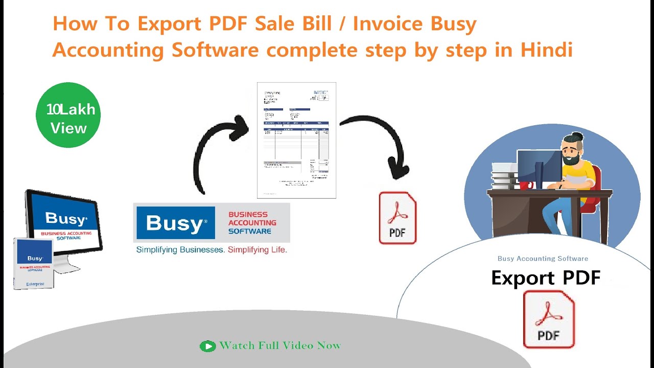 Step-by-Step Guide to Export PDF Sale Bills & Invoices in Busy Accounting Software 📄