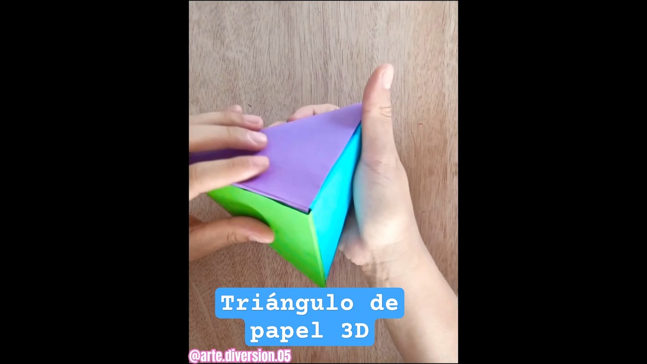 Triángulo de papel 3D Origami #diy #hechoamano #manualidades #arteparaprincipiantes #origami