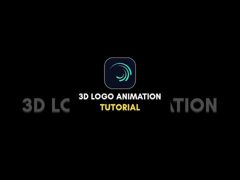How to make 3D logo Animation in Alightmotion