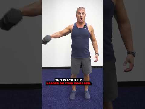 Protect your shoulder while doing lateral raises❗️ #HeyDrRob #GetBetterNotOlder #LateralRaises