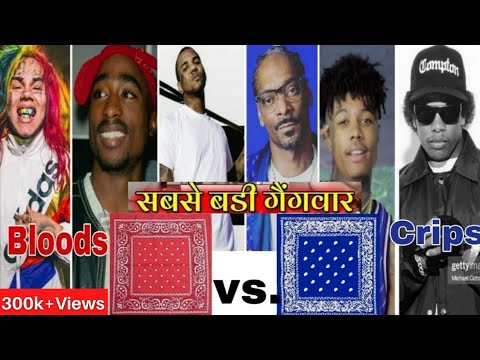 Bloods vs Crips Rappers Hindi | Gang Affiliations 🎤