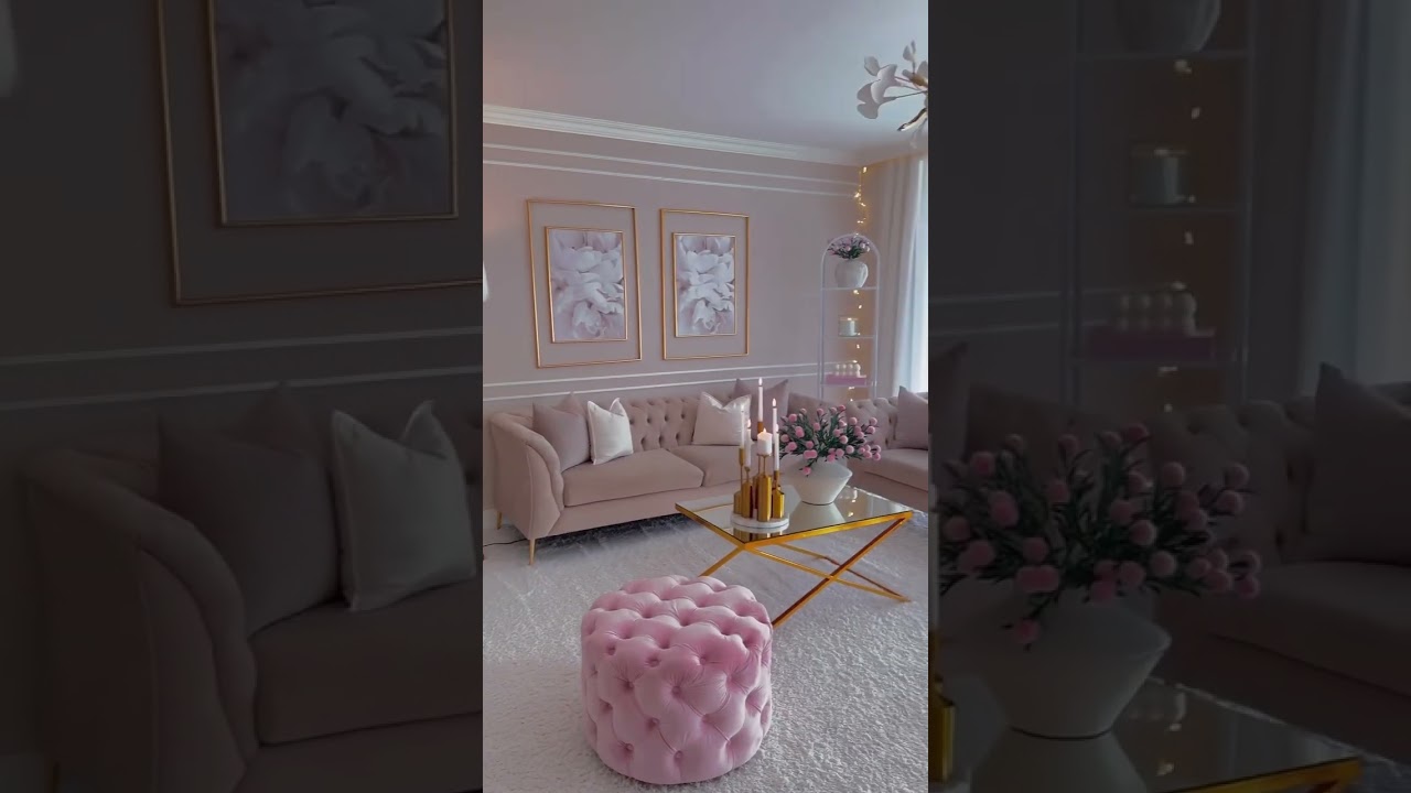 Blush & Gold Living Room Makeover ✨