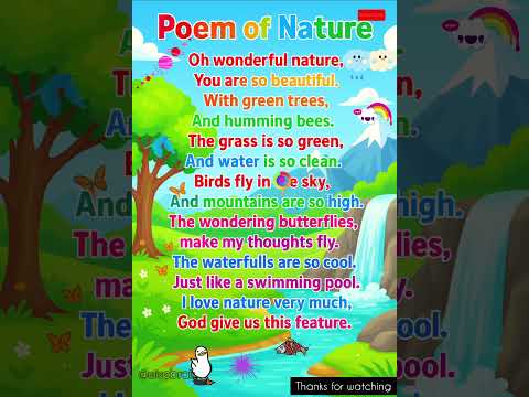Poem Of Nature English Poem | Kids Poems | poems for kids #poems #ytshorts #poemforkids