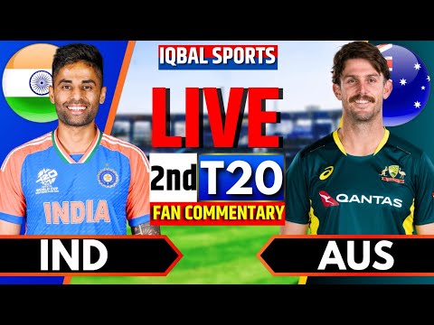 🔴IND vs AUS 2nd T20 | 2nd Innings | Live Cricket Match Today | India vs Australia, Iqbal Sports Live