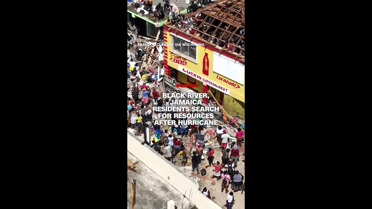 Black River, Jamaica Devastated by Hurricane Melissa — Residents Search for Help 🚁