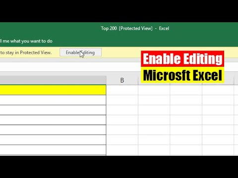 How to fix "Enable Editing" in Microsoft Excel