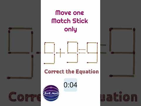 Matchstick Puzzle #shorts #math #puzzle #matchsticks #riddles