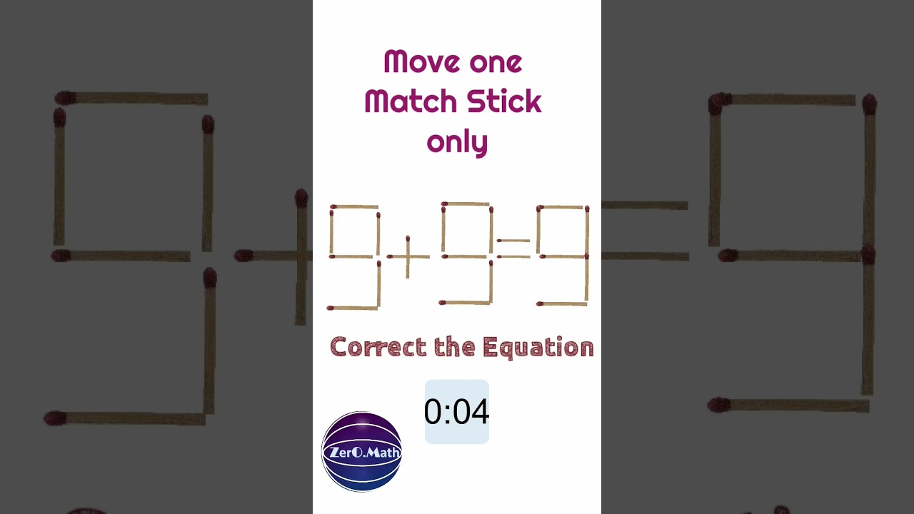 Can You Solve This Trick Matchstick Puzzle? 🤔