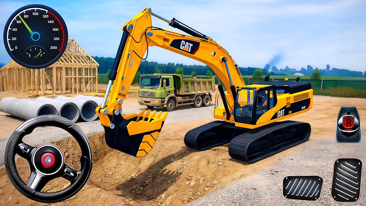 City Road Construction Simulator 3D 🚧 | Heavy Excavator & Truck (Android Gameplay)