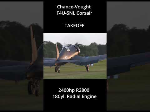 Corsair F4U-5NL TAKEOFF RUN #Flyinglegends #corsair #radialengine #warbirds #warbird #enginesound
