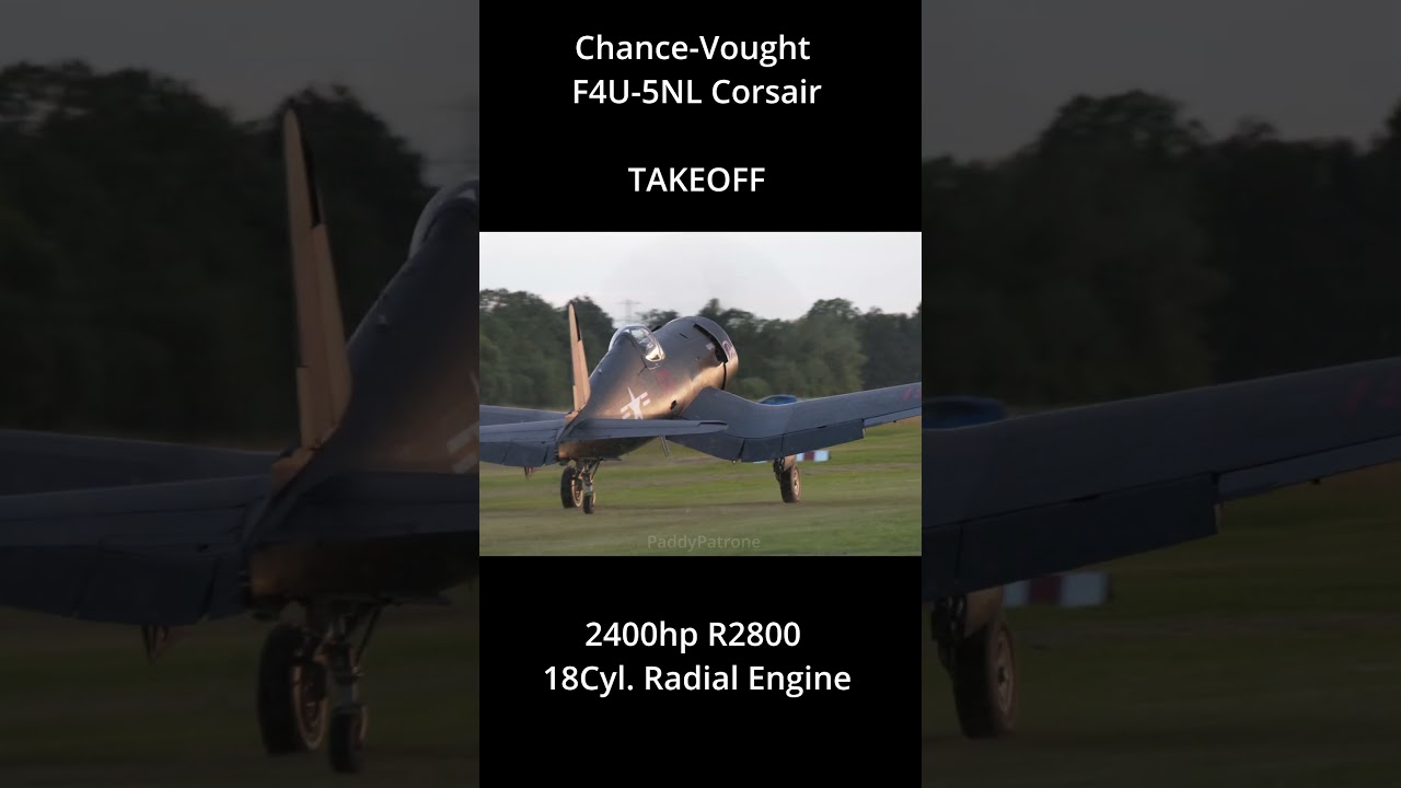 Spectacular Sunset Takeoff of the Corsair F4U-5NL at Flying Legends ✈️