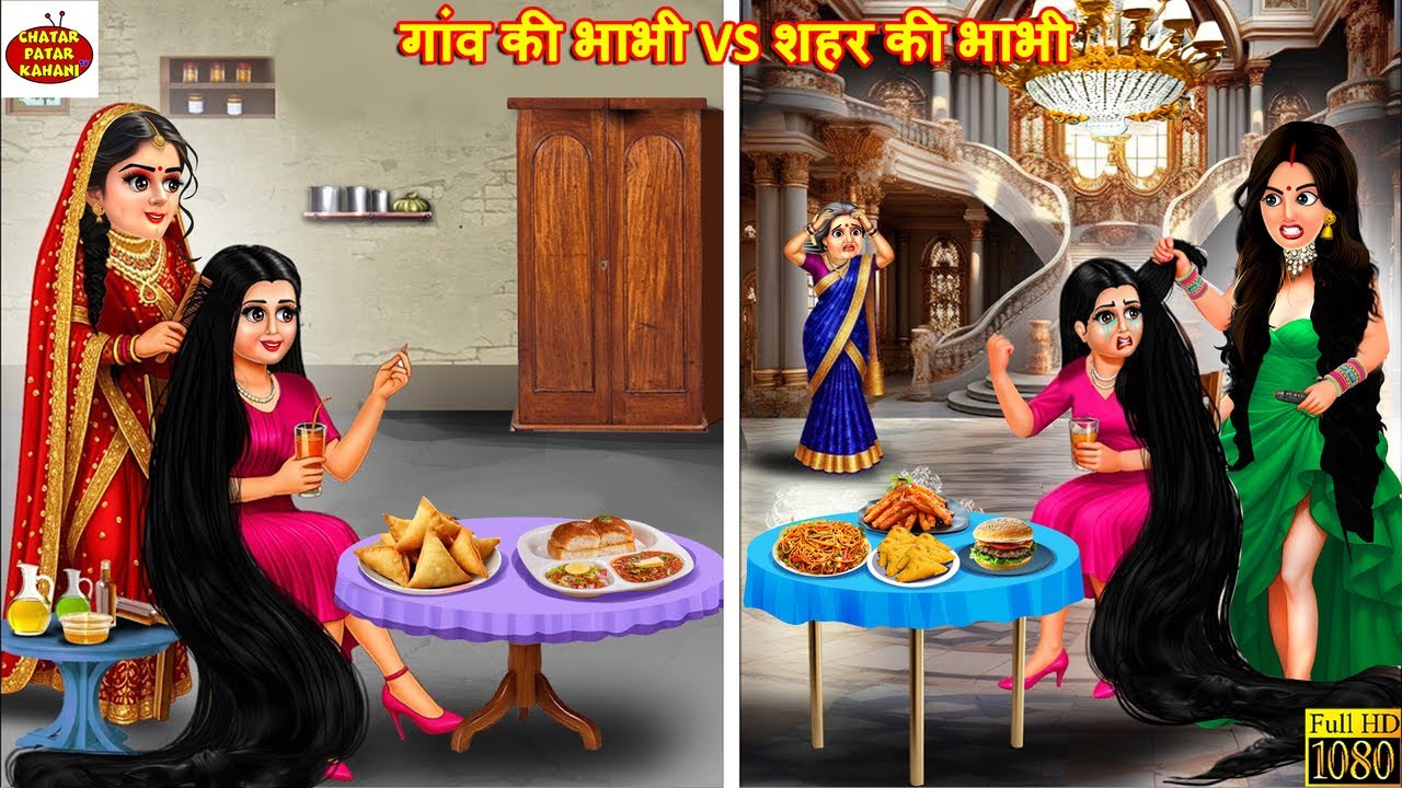 गांव की भाभी vs शहर की भाभी: मजेदार और शिक्षाप्रद कहानी 🏡🏙️