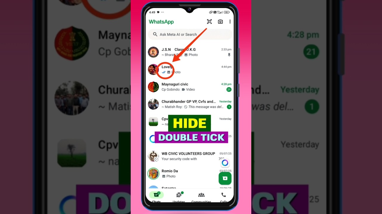 How to Hide Double Tick on WhatsApp π