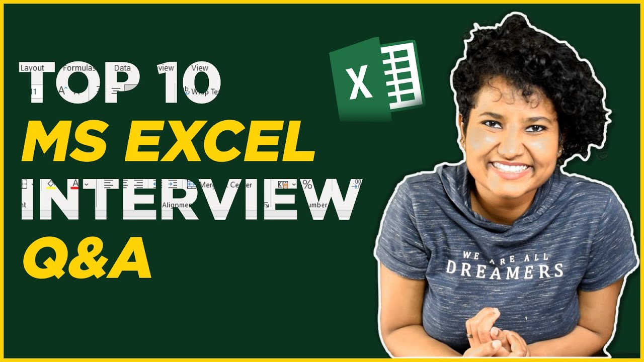 Top 10 MS Excel Interview Questions & Answers 📊
