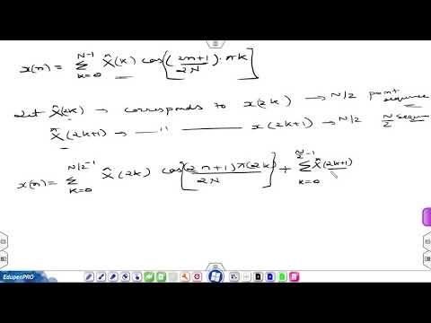 lec 60 fast inverse discrete cosine transform