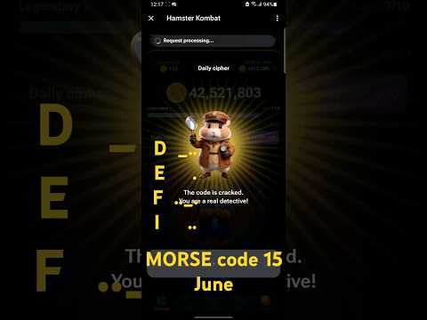 Hamster Kombat Morse Code Daily Cipher Today #hamsterkombat #airdrop #morsecode #crypto