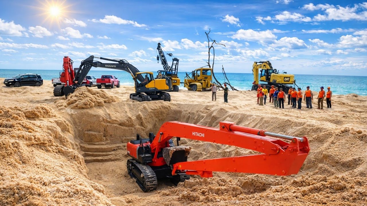 RC Excavator Volvo & Hitachi 1/16 Scale 🚜