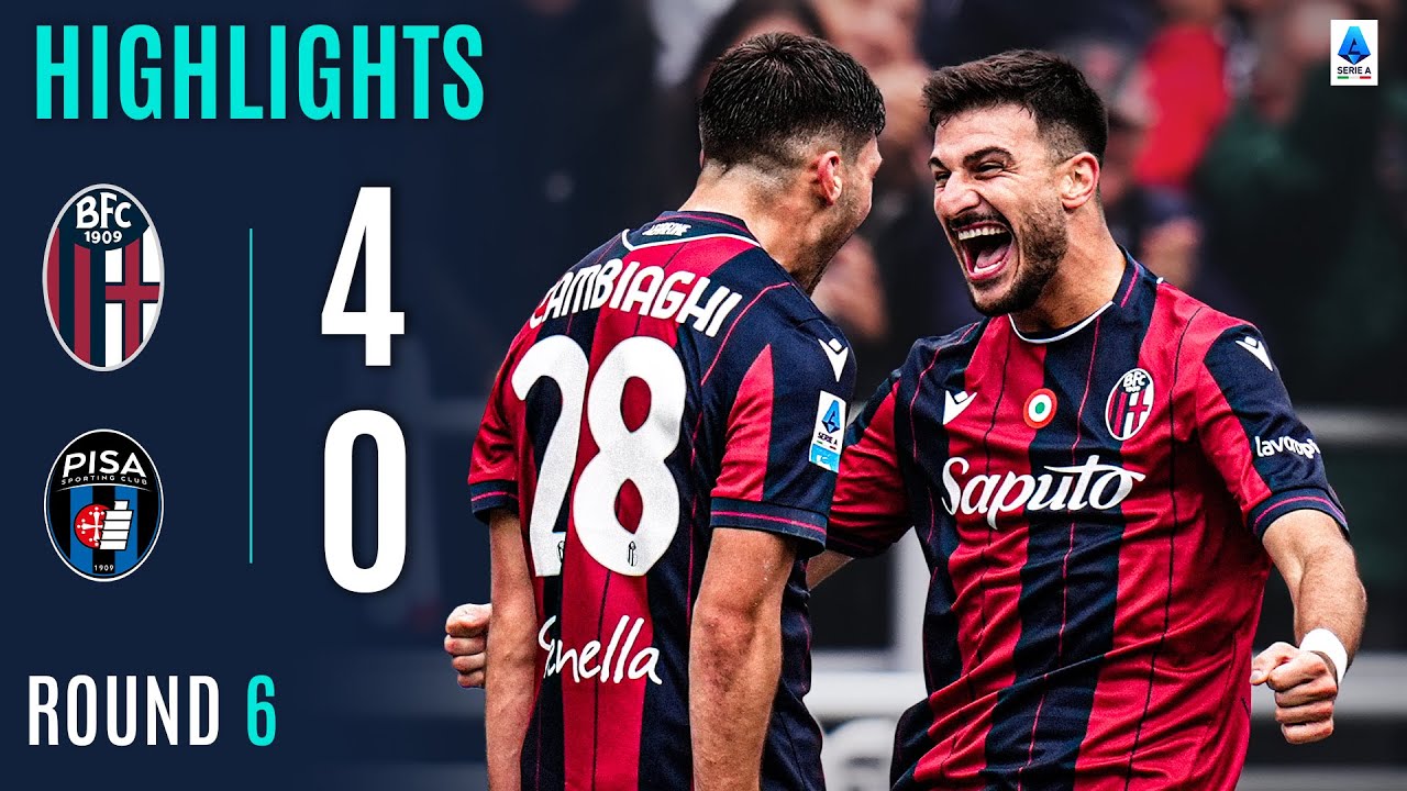 Bologna Dominates Pisa 4-0 | Serie A 2025/26 Highlights ⚽