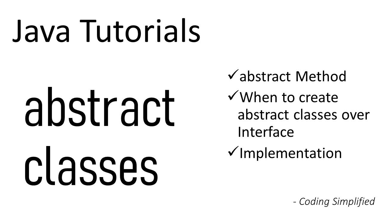 Java Tutorials: Mastering Abstract Classes & Methods for Effective OOP 🚀