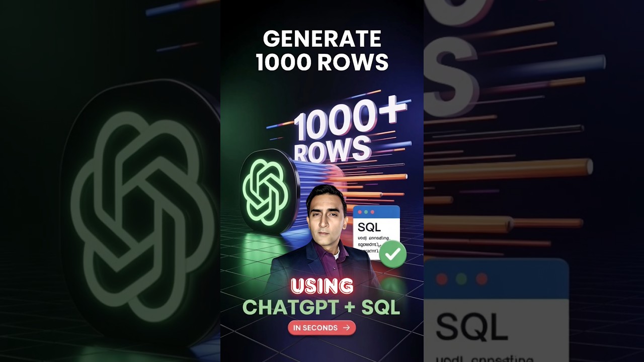 Create 1000 SQL Rows Instantly with ChatGPT 🚀