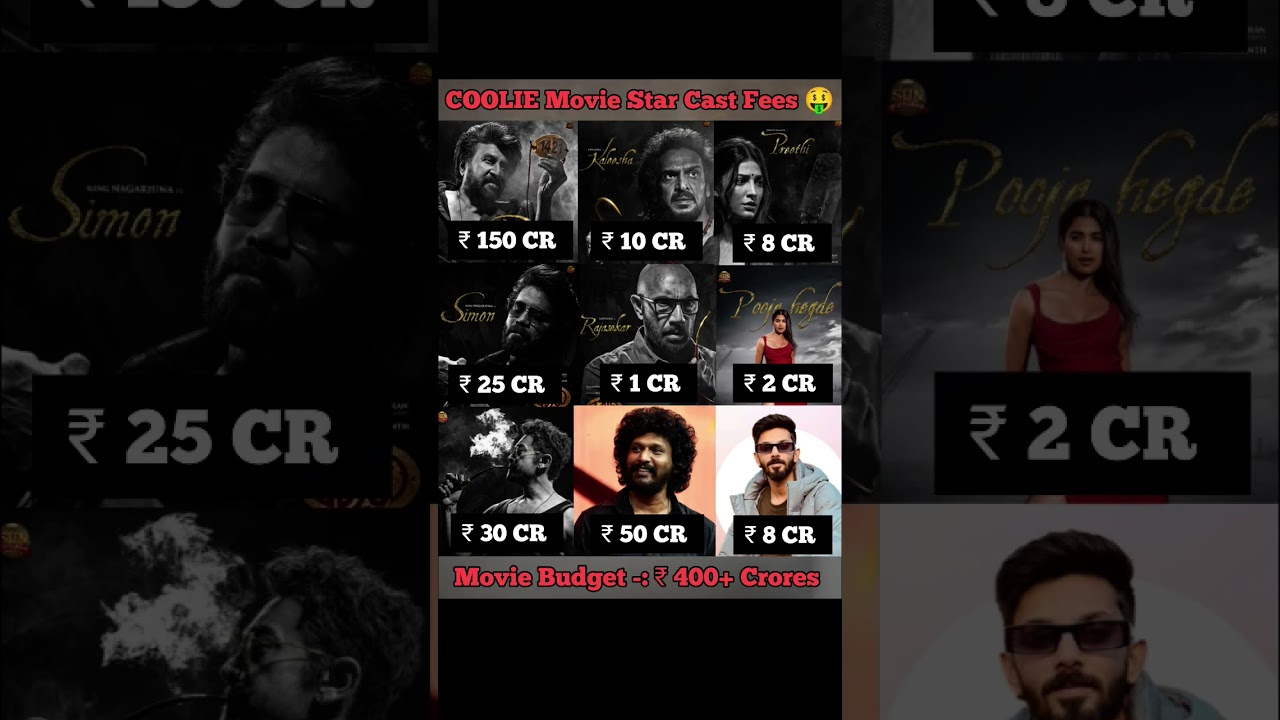 Coolie Movie Star Cast Fees Revealed 🎬