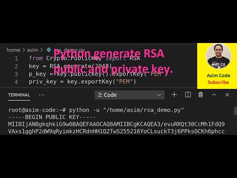 Python generate RSA public and private key