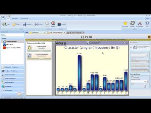 Cryptool 2: Caesar entschlüsseln mit Häufigkeitsanalyse