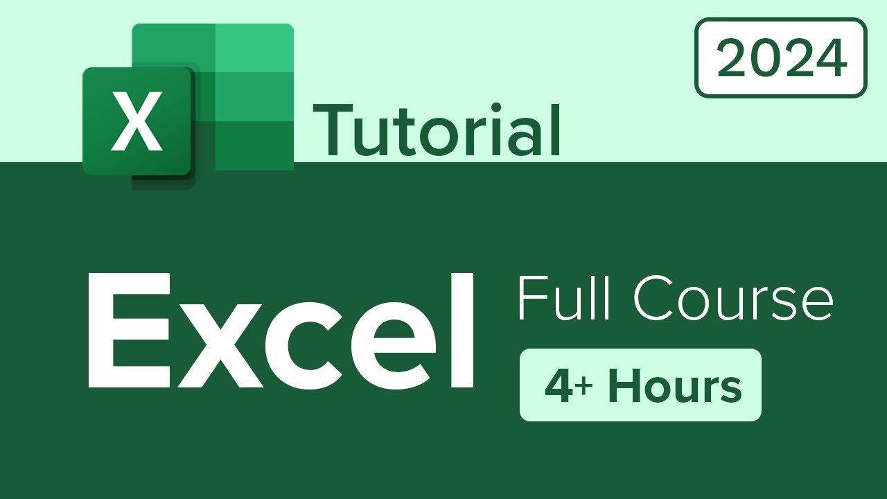 Excel Full Course Tutorial (4+ Hours) 📊