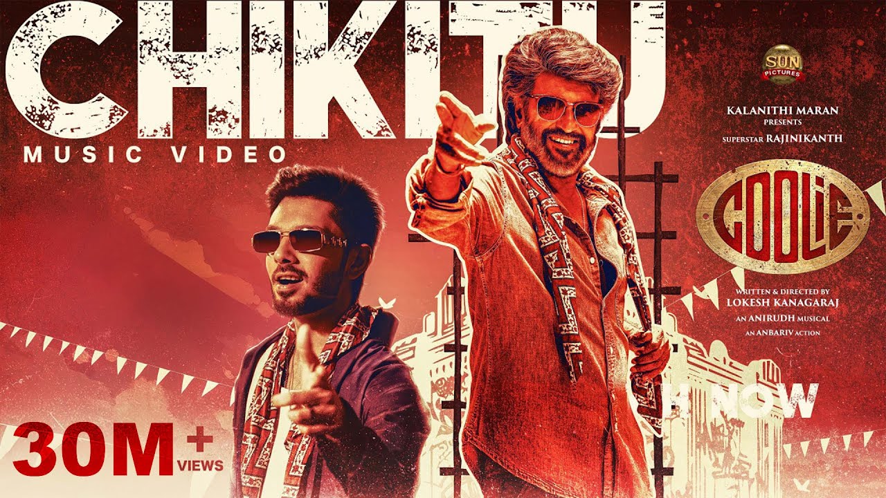 Chikitu Official Music Video from Rajinikanth's COOLIE 🎶