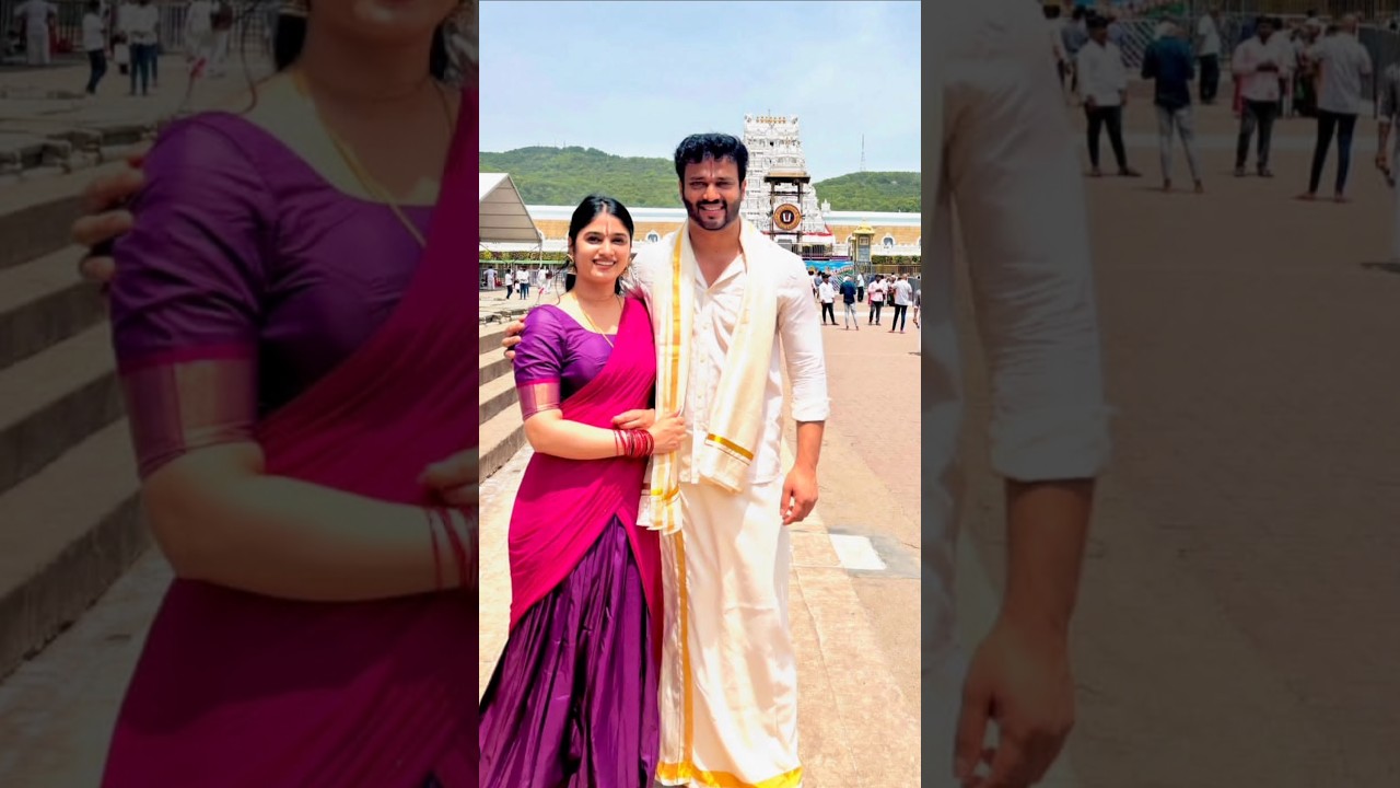 Akarsh Byramudi & Aishwarya Visit Tirumala 🛕