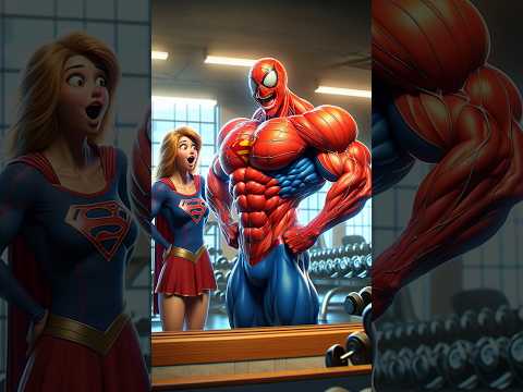 Skinny Spiderman Revenge On Captain America | Helped by Supergirl #spiderman #revenge #shorts