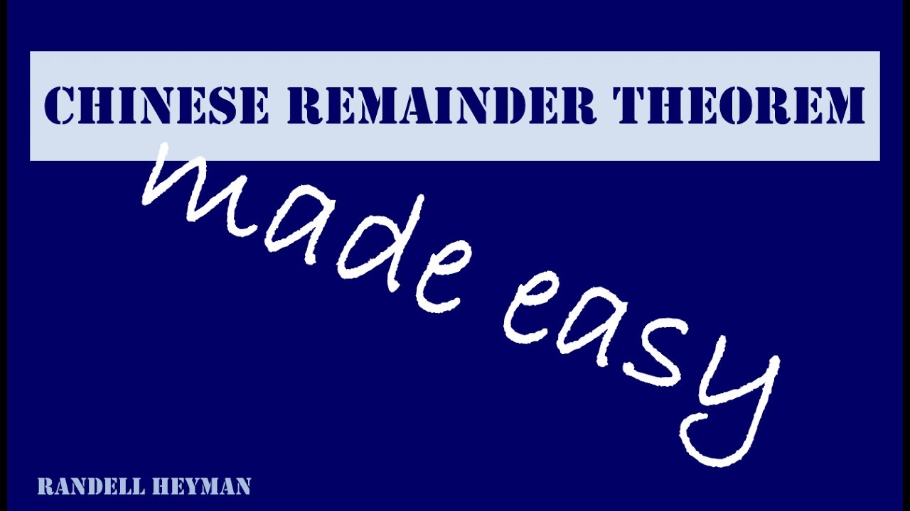 Master the Chinese Remainder Theorem with Simple Steps ✨