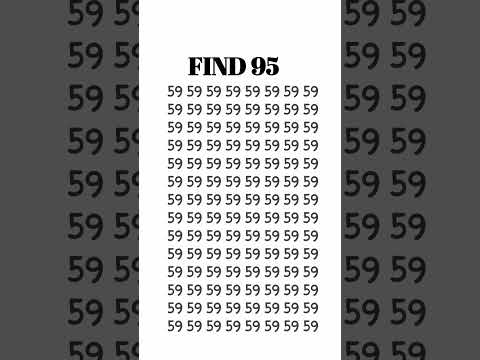 Focus eye test : Find 95 #mindset #shorts #mathematics #iqtest #maths #puzzle