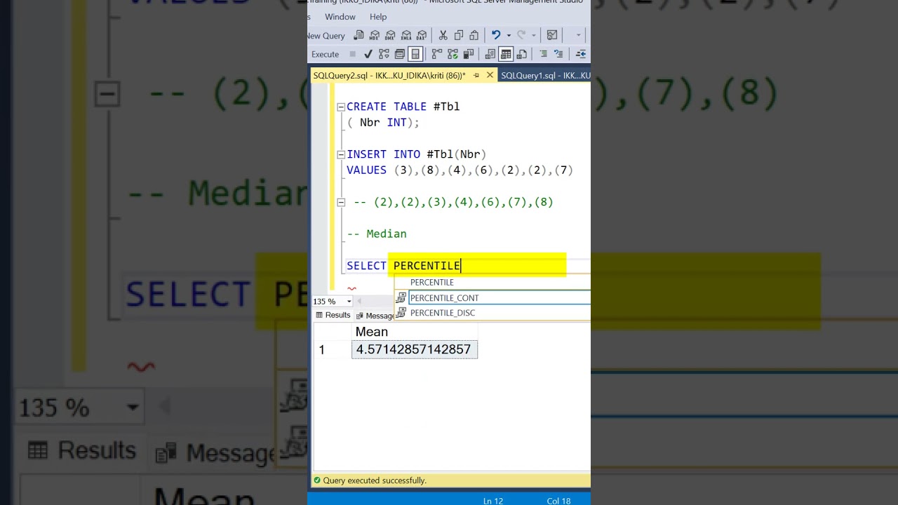 SQL Tricks | How to Calculate Median for a List of Values Using PERCENTILE_CONT