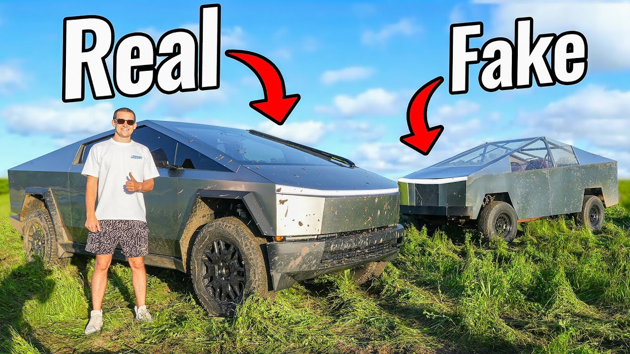 Testing My Fake Cyber Truck & R8 Giveaway 🚗