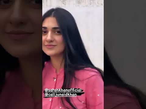 Sarah khan and Junaid khan on set of new drama #junaidkhan #sarahkhan
