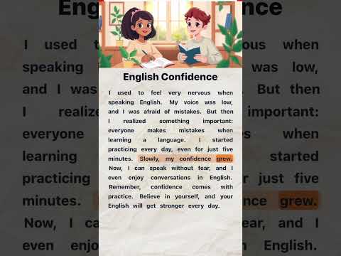 How to Build Confidence in English Speaking📚 | English Reading and Listening Practice #easyenglish