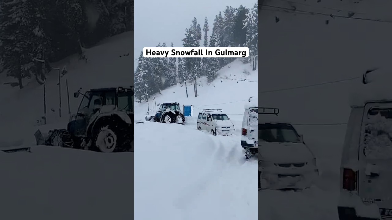 Heavy Snowfall Turns Gulmarg into a Winter Wonderland ❄️