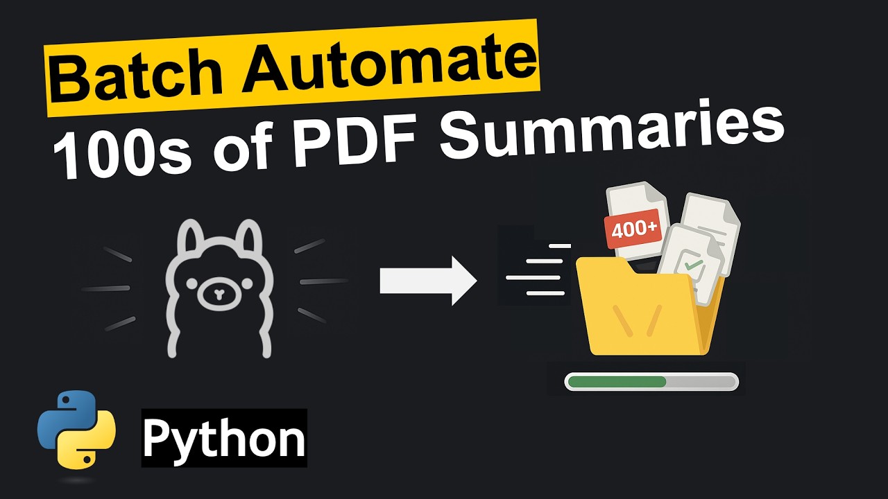 Batch Summarize PDFs with Local AI Python Script