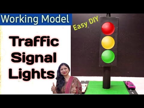 Working Model of Traffic lights/Traffic signal lights school project for exhibition/Kansal Creation