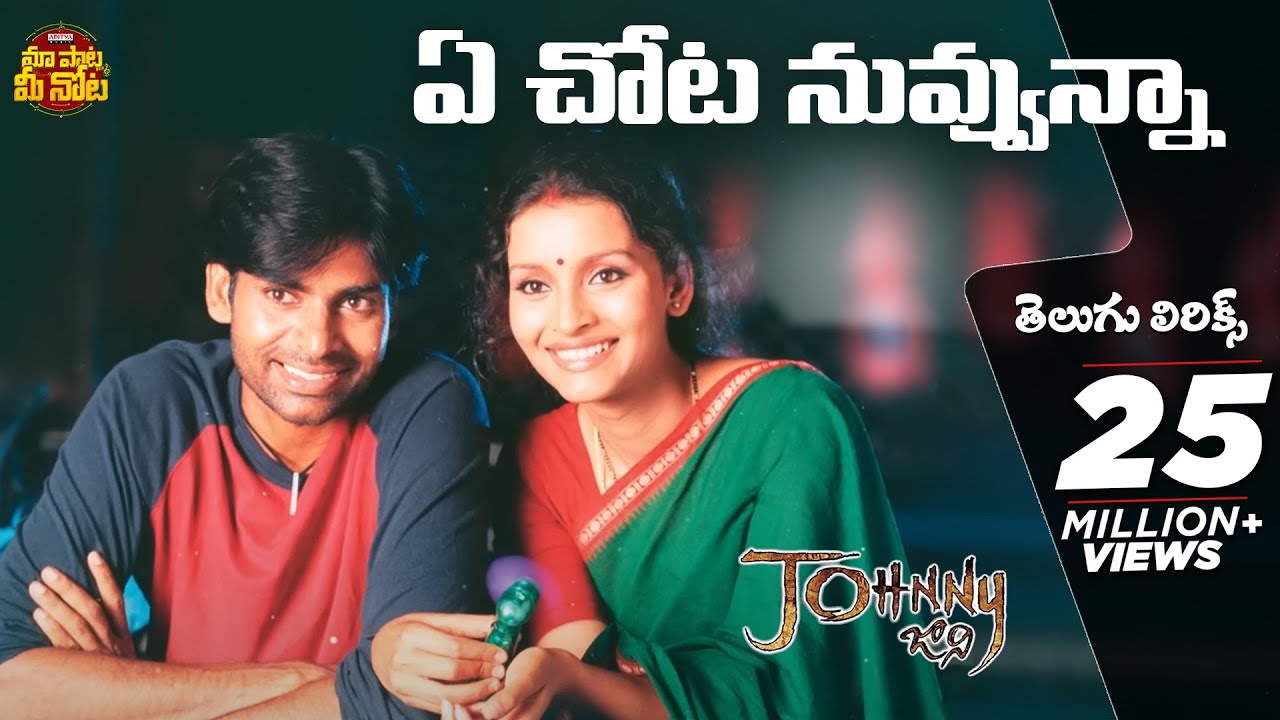 Ye Chota Nuvvunna Song with Telugu Lyrics | Johnny 🎶