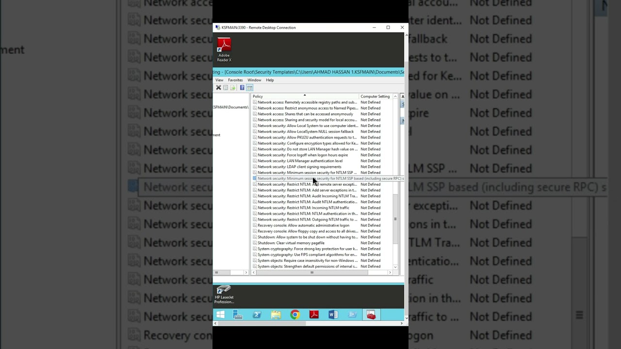 Minimize NTLM SSP Session Security on Windows Server 2012 🔒