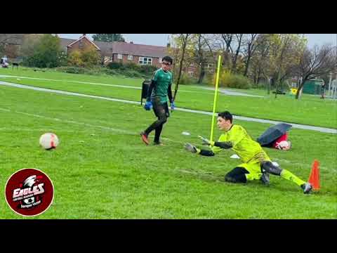 Training with the goalkeepers at Eagles Football Academy