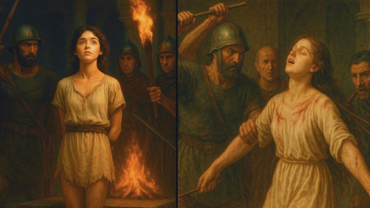 13-Year-Old Girl's Brave Defiance Against Roman Empire's Torture 😢