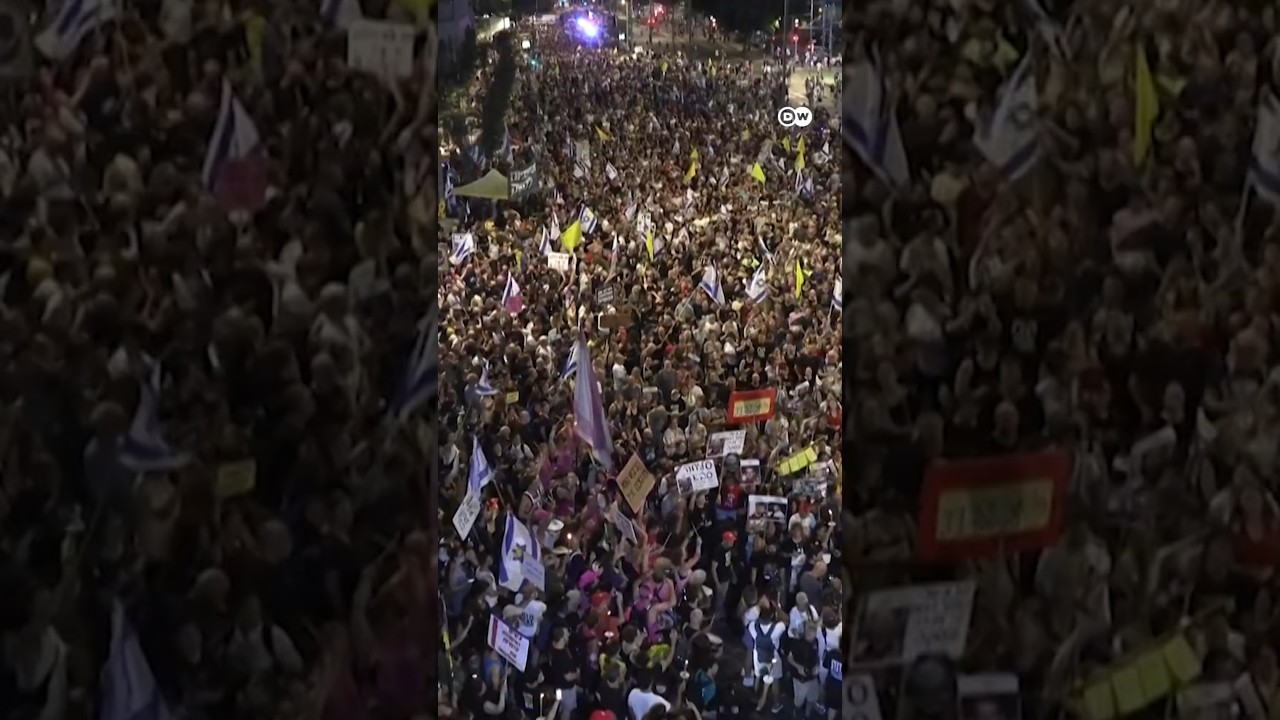 Large-Scale Israeli Protests Against Gaza War Expansion in Tel Aviv