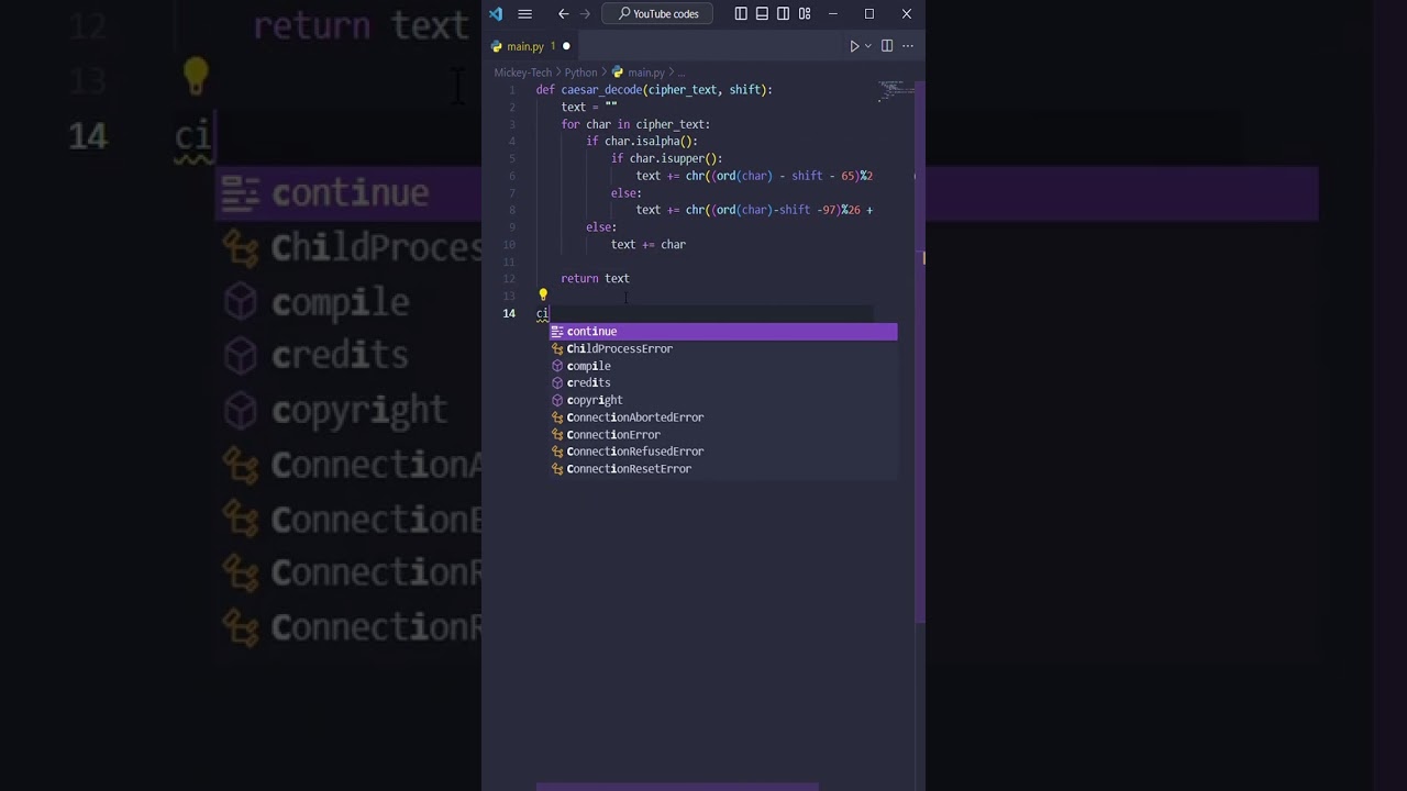 Caesar Cipher Part 2: Decryption in Python