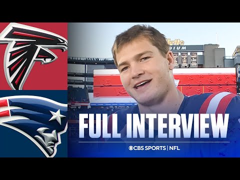 Drake Maye after the Patriots defeat the Falcons, earning their 6th straight win