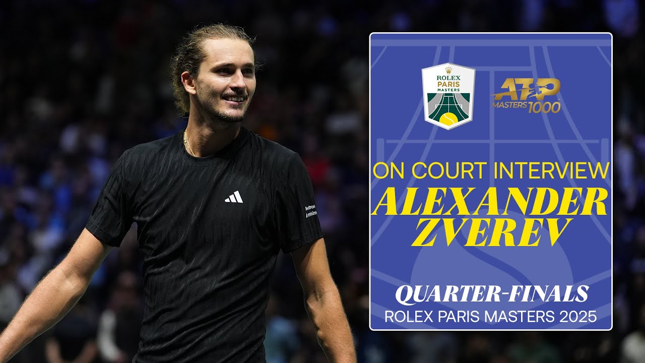 Alexander Zverev's Exciting Quarter-Final Interview at Rolex Paris Masters 🎾