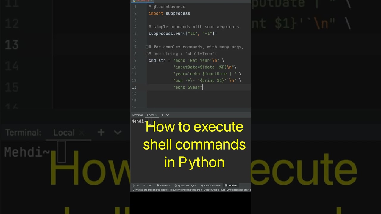 Executing Shell and System Commands in Python with subprocess Module